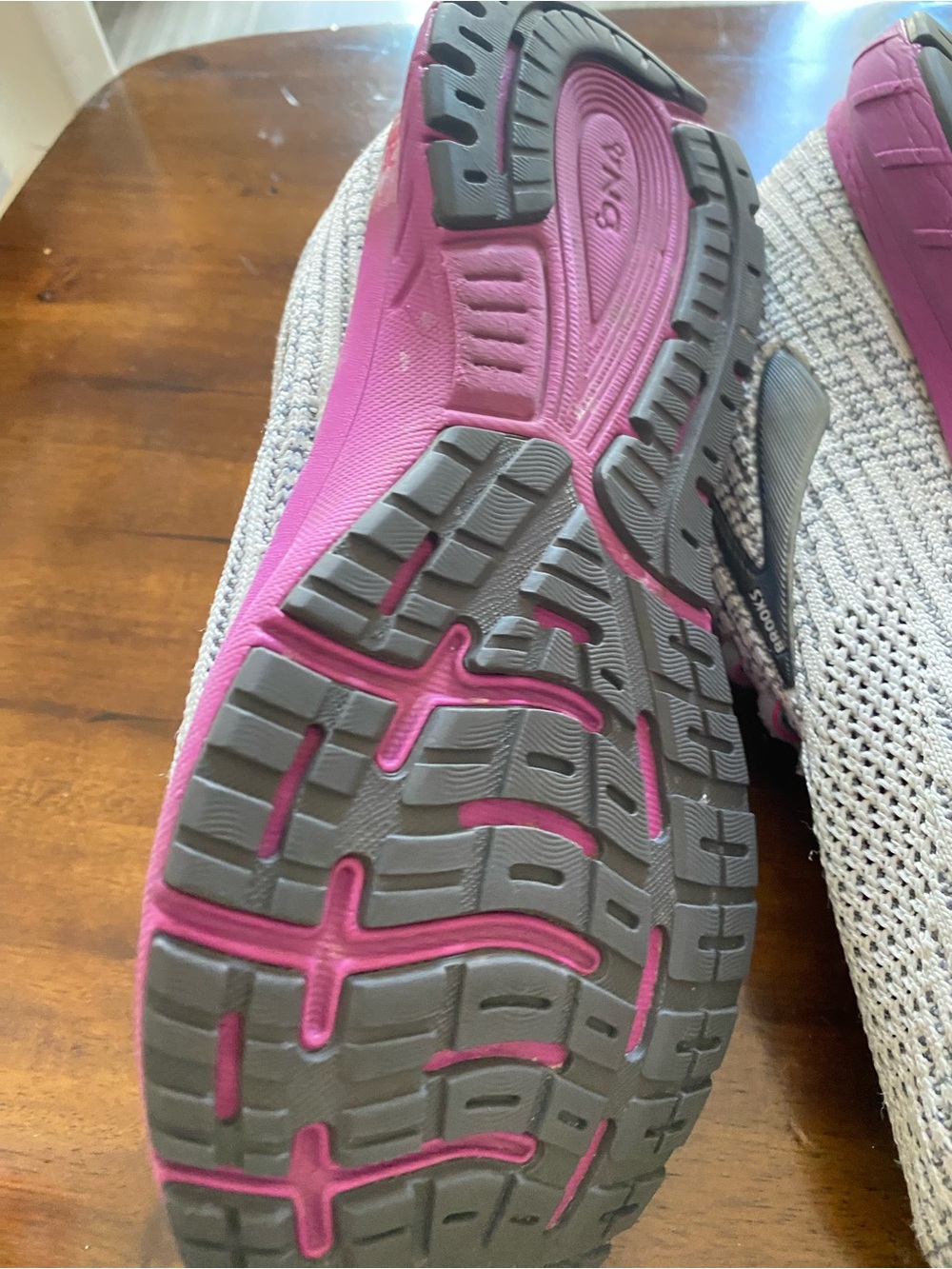 Brooks Women’s Running Shoes - White and Pink - Picture 3 of 5